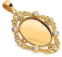 Heratis Forever Cirkon gravírozásra alkalmas arany medál IZ27159