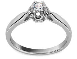 Heratis Forever Gyémánt eljegyzési gyűrű fehér aranyból korona, 14K CSBR07A
