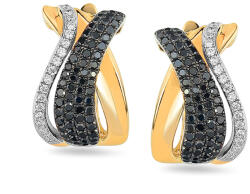 Heratis Forever Eredeti fülbevaló fekete gyémánttal, sárga arany IZBR081N