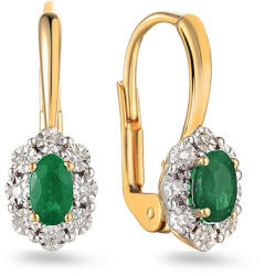 Heratis Forever Arany briliáns fülbevaló smaragd kővel 0, 050 ct IZBR455SN