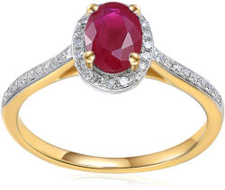 Heratis Forever Arany briliáns gyűrű rubinnal 0, 140 ct IZBR578R