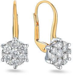 Csillogó gyémánt fülbevaló, kombinált arany IZBR897N