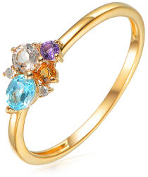 Heratis Forever Arany gyűrű drágakövekkel és gyémántokkal 0, 010 ct Ruthie IZBR592