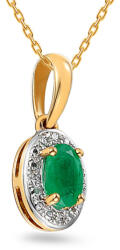 Heratis Forever 0, 28 ct Kayia smaragd medál, 14K sárga arany IZBR091SP