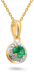Heratis Forever Arany medál smaragddal és gyémántokkal 0, 010 ct IZBR586EMP