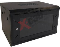 Xcab Cabinet metalic Xcab Xcab-9U45S. 9004 9U, Wall mount, 600 x 450, Glass door, Negru (Xcab-9U45S.9004)