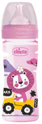 Chicco Well-Being 250 ml cumisüveg közepes folyású szilikon - rózsaszín