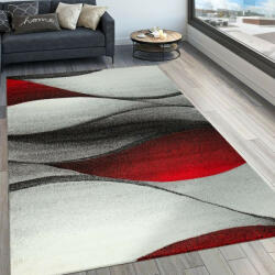  Absztrakt hullám hatású szőnyeg - piros 60x110 cm