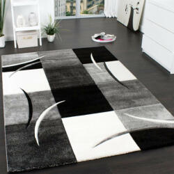 Kockás szőnyeg - fekete és fehér 80x150 cm