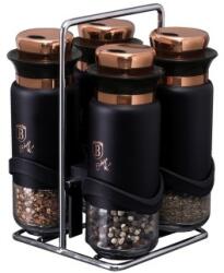Berlinger Haus Set recipiente pentru condimente, 5 piese, Black Rose Lux, Berlinger Haus, BH 1999 Solnita condimente