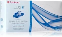 Cranberry Luxe Azure mănuși din nitril, fără pudră, cu lanolină și vitamina E mărime M 300 buc