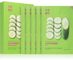 Holika Holika Pure Essence Cucumber masca de celule cu efect calmant pentru piele sensibila cu tendinte de inrosire 5x20 ml