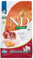 Farmina N&D Pumpkin Chicken & Pomegranate Adult Medium & Maxi 12 kg hrana caini adulti talie medie/mare, pui si rodie