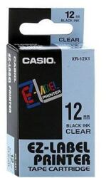 Casio Feliratozó szalag CASIO XR-12WE1 12mmx8m fehér alapon fekete írásszín - rovidaruhaz