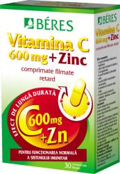 BÉRES Vitamina C 600 mg + Zinc, 30 comprimate, Beres