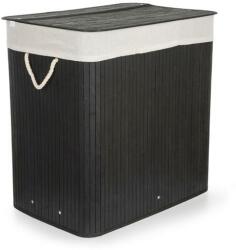 G21 szennyeskosár 150 l elválasztóval, bambusz fekete fehér kosárral (KPG21BAM2B)