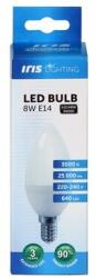 Iris Lighting E14 C37 8W/3000K/640lm gyertya LED fényforrás (ILE148W3000K) (ILE148W3000K)