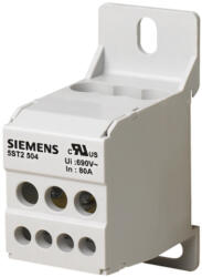 Siemens Sorkapoc elosztóblokk 1P 1x16mm2/8x10mm2 DIN-sínre 80A 5ST SIEMENS (5ST2504)