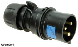 PCE Ipari dugvilla lengő 2P+E 16A 3P 230V(50+60Hz) kék IP44 műanyag csavaros 6h-pozíció Midnight PCE (013-6x)