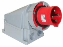 PCE Ipari dugvilla 3P+E falonkívüli 63A 4P 400V(50+60Hz) piros műanyag ferde csavaros PCE (534-6)