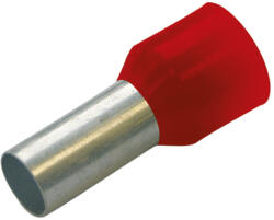 Haupa Érvéghüvely szigetelt normál 1.5mm2 8mm piros Haupa (270726)