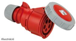 PCE Ipari dugalj lengő 3P+N+E 16A 5P 400V(50+60Hz) piros egyenes IP67 műanyag 6h-pozíció Shark PCE (PCEL2152-6)