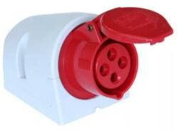 PCE Ipari dugalj falra szerelhető 3P+E 16A 400V(50+60Hz) piros IP44 műanyag 6h-pozíció csavaros PCE (PCEL114-6)