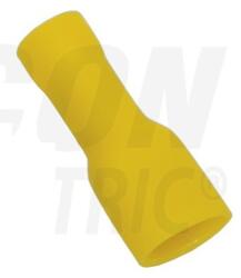TRACON Csúszósaru 22, 3mm hüvely teljesen szigetelt 41A sárga lapos 6, 3x0, 8 mm réz 4-6mm2 TRACON (STCSH6)