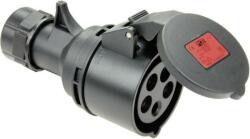 PCE Ipari dugalj lengő 3P+N 16A 4P 400V(50+60Hz) piros egyenes IP44 műanyag 6h-pozíció Shark PCE (214-6x)