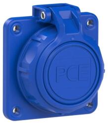 PCE Dugalj beépíthető 2P+E +csapófedél 16A 3P 250V műanyag 75x75mm kék egyenes csavaros Nautilus PCE (PCEL20352-8B)