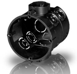 f-tronic Süllyesztett szerelvénydoboz mély 1-es kerek 65mmx 65mm-átmérő fekete műanyag E107M25 F-TRONIC (7310131)