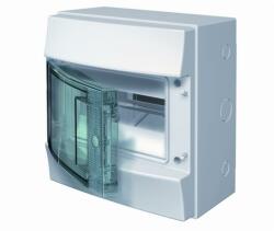 ABB Kiselosztó PE/N-sínnel műanyag 1x 8M falonkívüli fehér IP65 átlátszó ajtó Mistral 65P08X12A ABB (1SLM006501A1201)