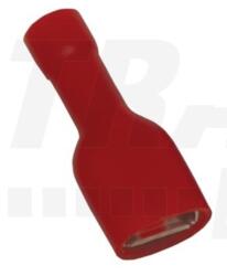 TRACON Csúszósaru 21mm hüvely teljesen szigetelt 17.5A piros lapos 6, 3x0, 8 mm réz 0, 75-1, 5mm2 TRACON (PTCSH6)