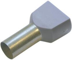 Haupa Érvéghüvely szigetelt iker 2x 0.75mm2 8mm szürke Haupa (270780)