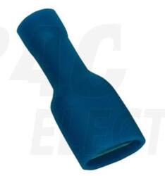 Csúszósaru 21, 7mm hüvely teljesen szigetelt 32A kék lapos 6, 3x0, 8 mm réz 1, 5-4mm2 TRACON (KTCSH6)