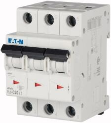 Eaton Kismegszakító 3P 20A C-jelleg 400V AC 6kA/60898 PL6-C20/3 EATON (M286602)