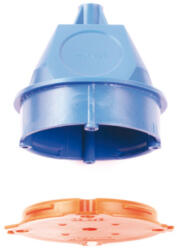 Dietzel Födémdoboz kampóhoz 1-es kerek 71mm-átmérő kék műanyag csavarral DAL Dietzel (026305)