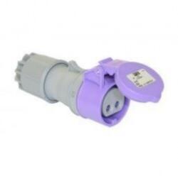 PCE Ipari dugalj lengő 2P 16A 2P 20-25V(50+60Hz) ibolya egyenes IP44 műanyag csavaros Twist PCE (262v)