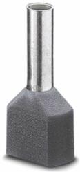 Weidmüller Érvéghüvely szigetelt iker 2x 0.75mm2 14mm szürke H0, 75/14D ZH GR SV Weidmüller (9018520000)