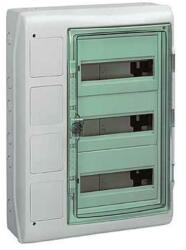 Schneider Electric Kiselosztó 4-dugajhellyel műanyag 3x 12M falonkívüli szürke IP65 átlátszó ajtó Kaedra Schneider (13440)