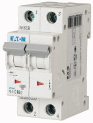 Eaton Kismegszakító 2P 16A C-jelleg 400V AC 10kA/60898 PL7-C16/2 EATON (263359)