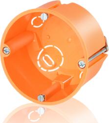 f-tronic Gipszkarton szerelvénydoboz 1-es kerek 68mm-átmérő narancs műanyag csavarral E115 F-TRONIC (7350094)