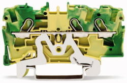 WAGO Földelő sorkapocs 1-szintes 0, 75-4mm2 zöld/sárga TS35 rugószorításos WAGO (2004-1307)