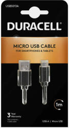 Duracell Cable USB to Micro USB Duracell 1m (black) (USB5013A) - pepita
