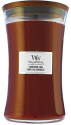 WoodWick Cinnamon Chai lumânare parfumată cu fitil de lemn 609, 5 g
