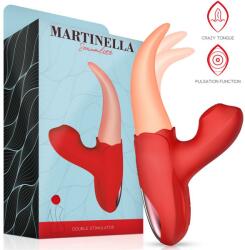 Martinella Stimulator Crazy Tongue and Pulsation Red Vibrator