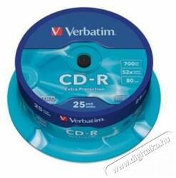 Verbatim CDV7052B25DL CD-R DataLife cake box CD lemez 25db/csomag - digitalko