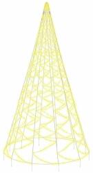 vidaXL Karácsonyfa zászlórúdon 3000 meleg fehér led-del 800 cm (343546) - pepita