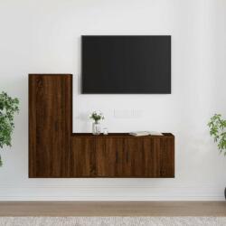 vidaXL 2 részes barna tölgyszínű szerelt fa TV-szekrényszett (3188741)
