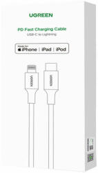 UGREEN 3A US171 Lightning USB-C kábel, 1.5m (fehér) (60748) - pepita
